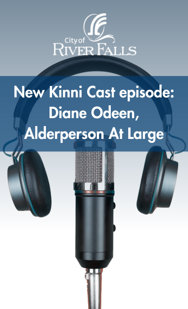 Podcast graphic promoting the Kinni Cast episode with Diane Odeen, Alderperson at Large